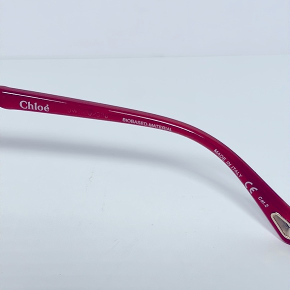 NWT Authentic Chloe Full Rim Round Sunglasses- Pink - Picture 5 of 10